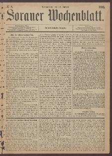 Sorauer Wochenblatt, No. 8. (20. Januar 1883)