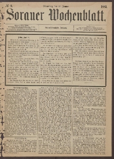 Sorauer Wochenblatt, No. 9. (23. Januar 1883)