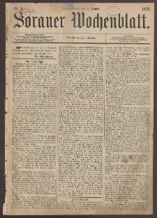 Sorauer Wochenblatt, No. 1. (2. Januar 1879)