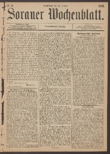 Sorauer Wochenblatt, No. 6. (14. Januar 1879)