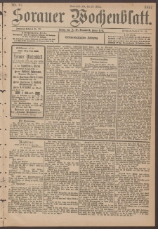 Sorauer Wochenblatt, Nr. 67. (20. M&auml;rz 1897)