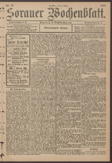 Sorauer Wochenblatt, Nr. 69. (23. M&auml;rz 1897)