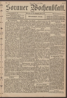 Sorauer Wochenblatt, Nr. 71. (25. M&auml;rz 1897)