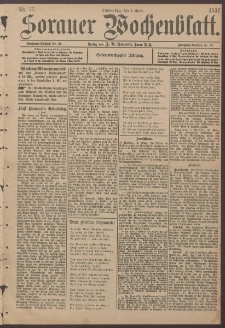 Sorauer Wochenblatt, Nr. 77. (1. April 1897)