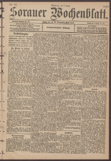 Sorauer Wochenblatt, Nr. 82. (7. April 1897)