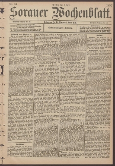 Sorauer Wochenblatt, Nr. 84. (9. April 1897)