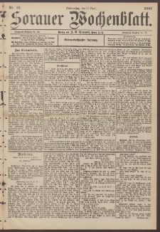 Sorauer Wochenblatt, Nr. 89. (15. April 1897)
