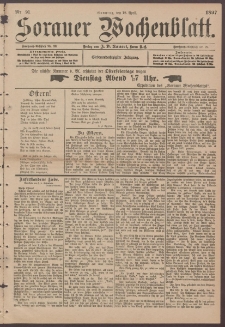 Sorauer Wochenblatt, Nr. 91. (18. April 1897)