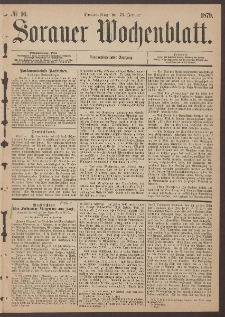 Sorauer Wochenblatt, No. 10. (23. Januar 1879)
