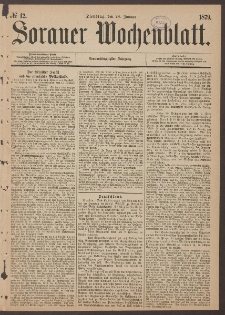Sorauer Wochenblatt, No. 12. (28. Januar 1879)