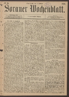 Sorauer Wochenblatt, No. 14. (1. Februar 1879)