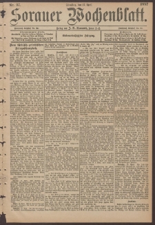 Sorauer Wochenblatt, Nr. 97. (27. April 1897)
