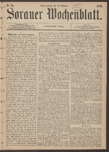 Sorauer Wochenblatt, No. 1. (2. Januar 1879)