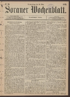 Sorauer Wochenblatt, No. 31. (13. M&auml;rz 1879)