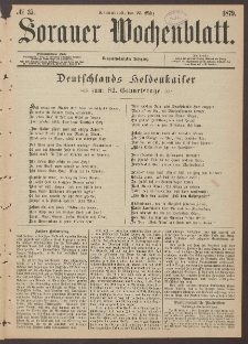 Sorauer Wochenblatt, No. 35. (22. M&auml;rz 1879)
