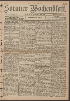 Sorauer Wochenblatt, Nr. 113. (15. Mai 1897)