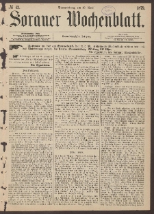 Sorauer Wochenblatt, No. 43. (10. April 1879)