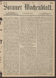 Sorauer Wochenblatt, No. 54. (8. Mai 1879)