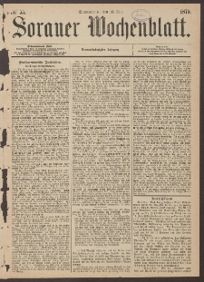 Sorauer Wochenblatt, No. 55. (10. Mai 1879)