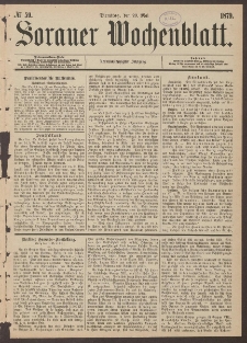 Sorauer Wochenblatt, No. 59. (20. Mai 1879)