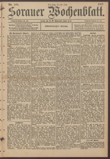 Sorauer Wochenblatt, Nr. 148. (29. Juni 1897)