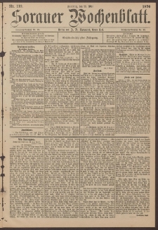 Sorauer Wochenblatt, No. 119. (22. Mai 1896)