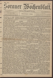 Sorauer Wochenblatt, Nr. 178. (3. August 1897)