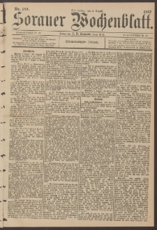 Sorauer Wochenblatt, Nr. 180. (5. August 1897)