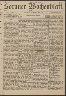 Sorauer Wochenblatt, Nr. 181. (6. August 1897)