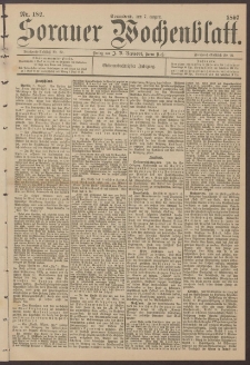 Sorauer Wochenblatt, Nr. 182. (7. August 1897)