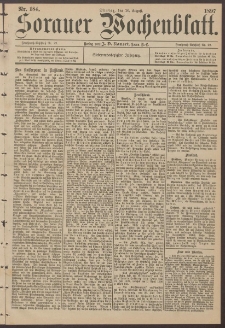 Sorauer Wochenblatt, Nr. 184. (10. August 1897)