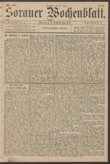Sorauer Wochenblatt, Nr. 185. (11. August 1897)