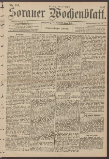 Sorauer Wochenblatt, Nr. 195. (22. August 1897)
