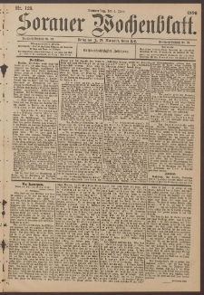 Sorauer Wochenblatt, No. 128. (4. Juni 1896)