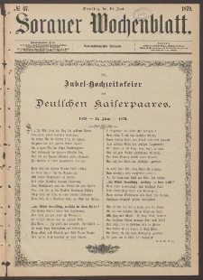 Sorauer Wochenblatt, No. 67. (10. Juni 1879)