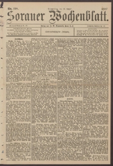Sorauer Wochenblatt, Nr. 198. (26. August 1897)