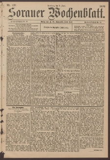 Sorauer Wochenblatt, No. 129. (5. Juni 1896)