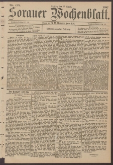 Sorauer Wochenblatt, Nr. 199. (27. August 1897)