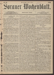Sorauer Wochenblatt, No. 69. (14. Juni 1879)