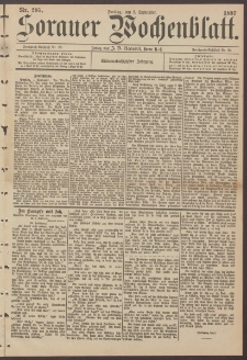 Sorauer Wochenblatt, Nr. 205. (3. September 1897)
