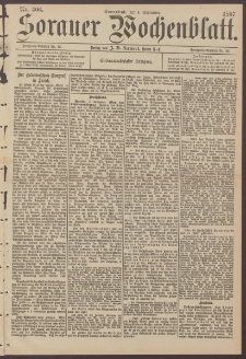 Sorauer Wochenblatt, Nr. 206. (4. September 1897)