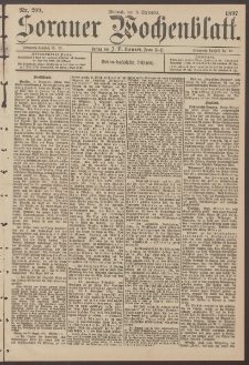 Sorauer Wochenblatt, Nr. 209. (8. September 1897)