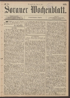Sorauer Wochenblatt, No. 78. (5. Juli 1879)
