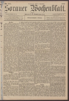 Sorauer Wochenblatt, Nr. 222. (23. September 1897)