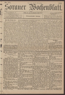 Sorauer Wochenblatt, Nr. 225. (26. September 1897)