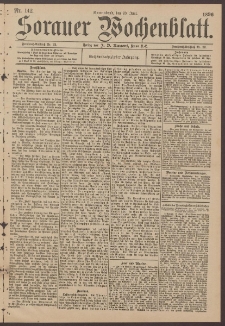 Sorauer Wochenblatt, No. 142. (20. Juni 1896)