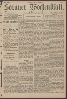 Sorauer Wochenblatt, Nr. 227. (29. September 1897)