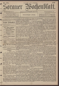 Sorauer Wochenblatt, Nr. 228. (30. September 1897)