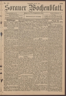 Sorauer Wochenblatt, No. 146. (25. Juni 1896)
