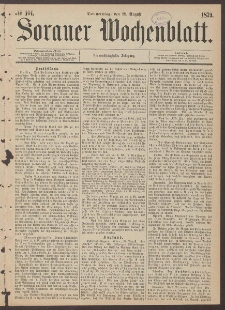 Sorauer Wochenblatt, No. 101. (28. August 1879)